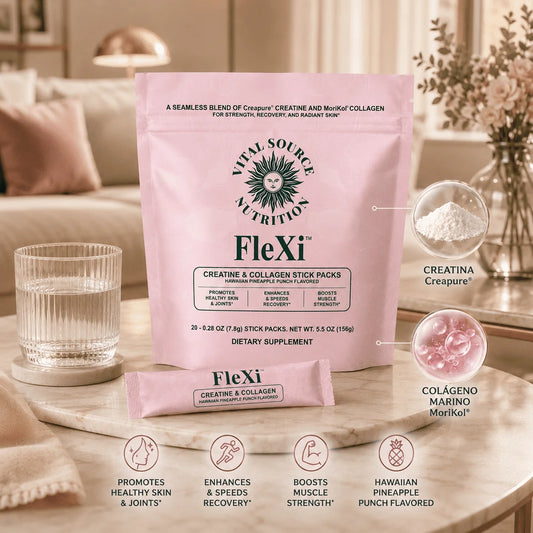 FLEXI™ Creatina y Colágeno Premium, Fuerza + Belleza Diaria, empieza hoy