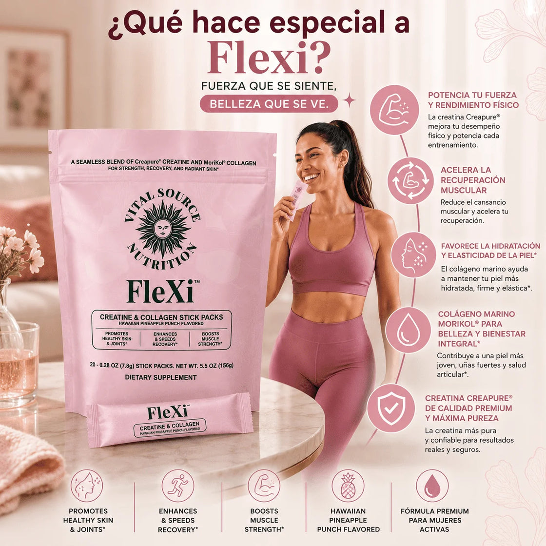🍑 FleXi™ Creatina y Colágeno Premium